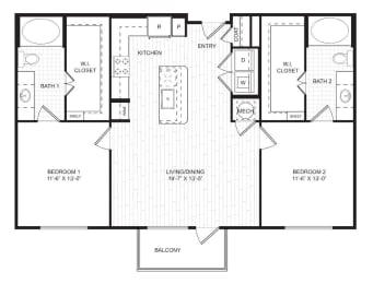 a schematic of a floor plan of a house