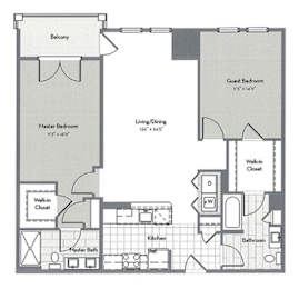 a floor plan of a living room and a bedroom