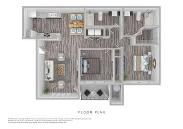 A floor plan of a house with a kitchen, living room, and bathroom.