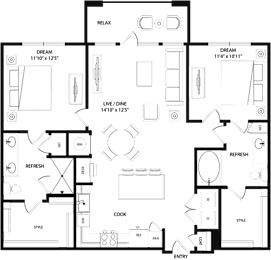 a floor plan of a house