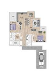 A floor plan of a house with a garage.