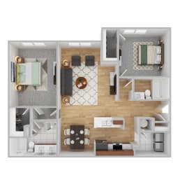 bedroom floor plan an in 2d