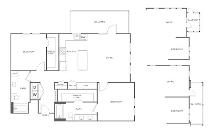 A black and white image of a floor plan for a house.