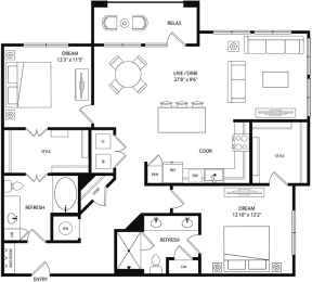 a floor plan of a house