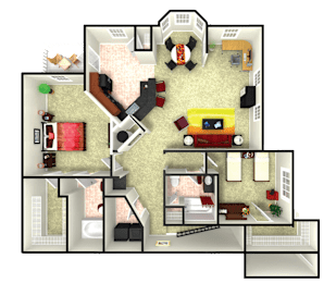 floor plan options in our apartments in webster tx