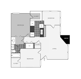 a black and white floor plan of a house