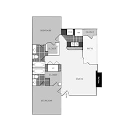 a floor plan of a 2103 sq ft apartment