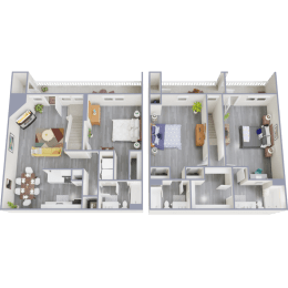 a floor plan of a 2 bedroom apartment