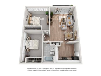 a 1 bedroom floor plan  villas at