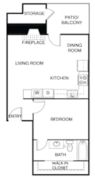A black and white diagram of a house layout.
