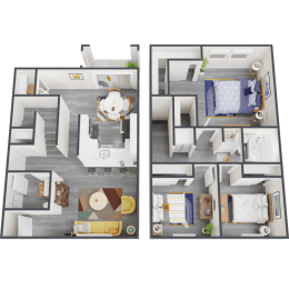 a floor plan of a 1 bedroom apartment