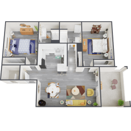 a floor plan of the apartments