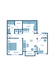 a floor plan of a unit with two bedrooms and two baths