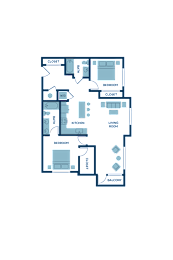 a floor plan of a bedroom apartment
