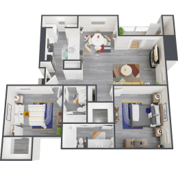 a floor plan of the apartment