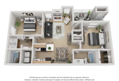 2 bedroom floor plan  the crossings at white marsh apartments