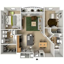 A series of images showing different room layouts.