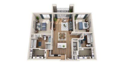 b2 floor plan in irving tx apartments