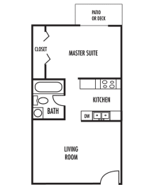 a floor plan of a small bathroom with a toilet and a sink