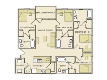  Floor Plan 4x4