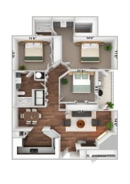 bedroom floor plan an in 2 bed 2 bath