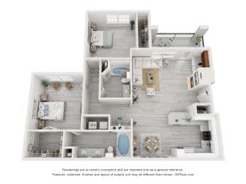  Floor Plan Saddle Creek - B2 - Triple Crown