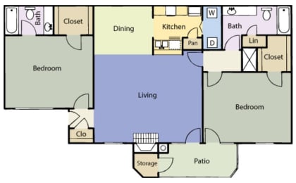 a blueprint of a floor plan of a house