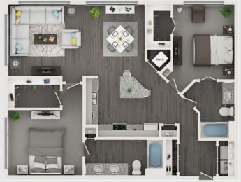 a 2132 sq ft apartment with roommates