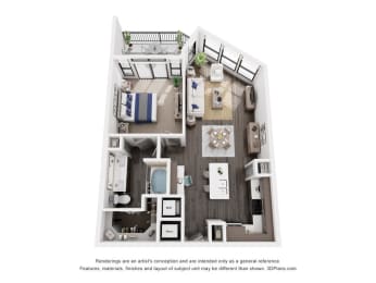a 1 bedroom floor plan  villas at spring creek
