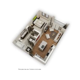 a floor plan of a house with a bedroom and a living room