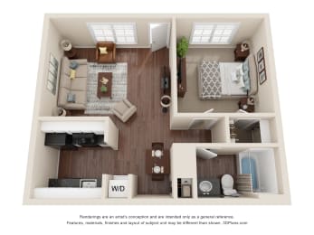 bedroom floor plan an open concept layout with a large closet and a balcony
