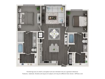 a 2234 sqft floor plan  1 bedroom