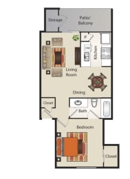 two bedroom floor plan  the residences at sawmill estates