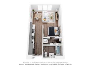 A small room with a bed, a desk, and a chair.