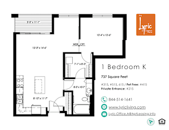 a floor plan of i bedroom k