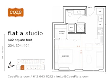 Flat A Studio Floor Plan