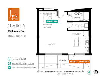 a floor plan of studio a