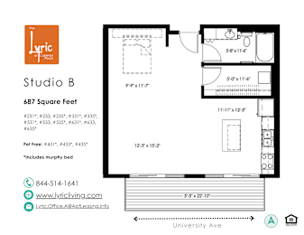 a floor plan of studio b