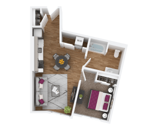 1 bed 1 bath L at Hana Apartments, Oregon, 97006