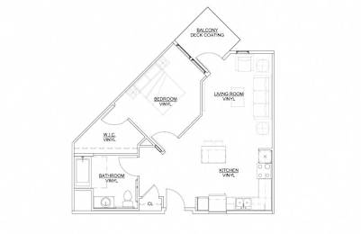 A floor plan of a house with labeled rooms and their contents.