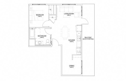 A floor plan of a house with labeled rooms.