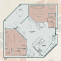 B2 Floor Plan at Mosaic at Levis Commons, Perrysburg, 43551