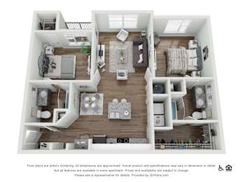 2 bed 2 bath B at Echo Park at Perry Crossing Apartments, Plainfield, Indiana
