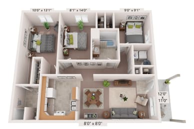 a floor plan of a 1 bedroom apartment at the crossings at white marsh apartments, transparent p
