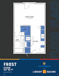 New Frost floor plan at The Congress at Library Square, Indianapolis, 46204