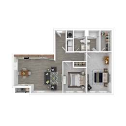 Willard Floor Plan at Gathyr Apartments, Indianapolis, Indiana