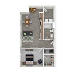 Market Floor Plan at Gathyr Apartments, Indianapolis