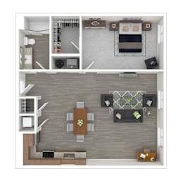 Robson Floor Plan at Gathyr Apartments, Indianapolis, Indiana