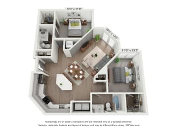 a floor plan of the villas at houston levee west apartments in cordova,