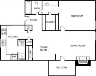 1 bed 1 bath at Landmark at Lyncrest Reserve Apartments, Tennessee 37209